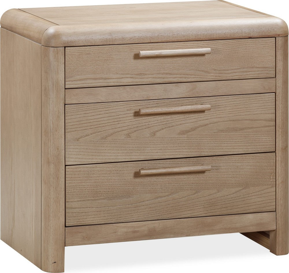 Modus Furniture - Furano Three Drawer Ash Wood Nightstand in Ginger - QDTW81B view 1