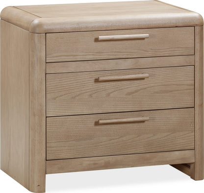 Modus Furniture - Furano Three Drawer Ash Wood Nightstand in Ginger - QDTW81B view 1