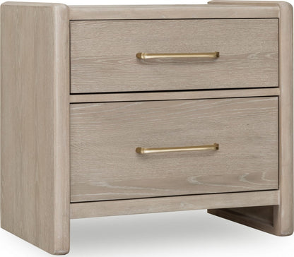 Modus Furniture - Gardenia 2 Drawer Oak Wood Nightstand in Chai - SDTK81 view 1