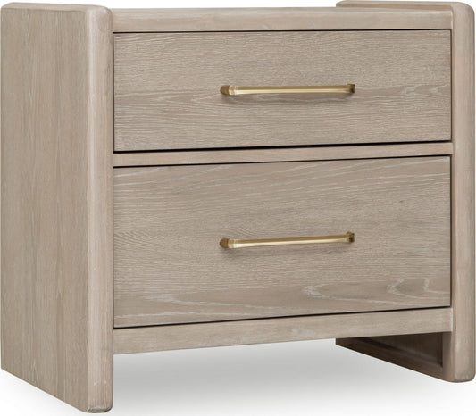 Modus Furniture - Gardenia 2 Drawer Oak Wood Nightstand in Chai - SDTK81 view 1