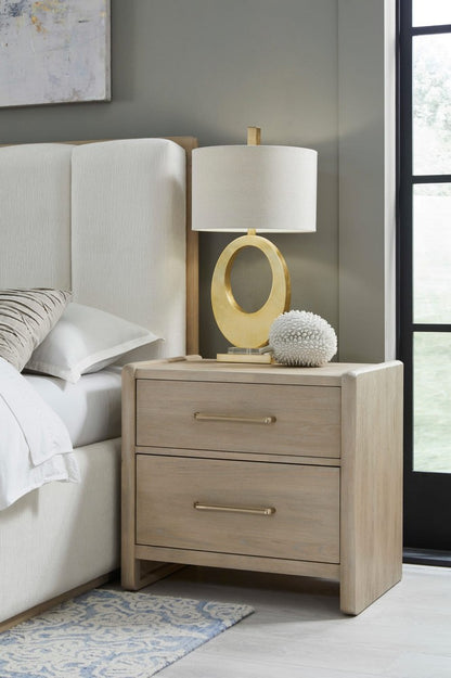Modus Furniture - Gardenia 2 Drawer Oak Wood Nightstand in Chai - SDTK81 view 7
