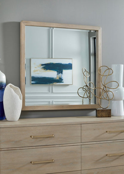 Modus Furniture - Gardenia Beveled Glass Wall or Dresser Mirror in Chai - SDTK83 view 3