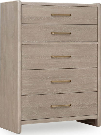 Modus Furniture - Gardenia Five Drawer Oak Wood Chest in Chai - SDTK84 view 1