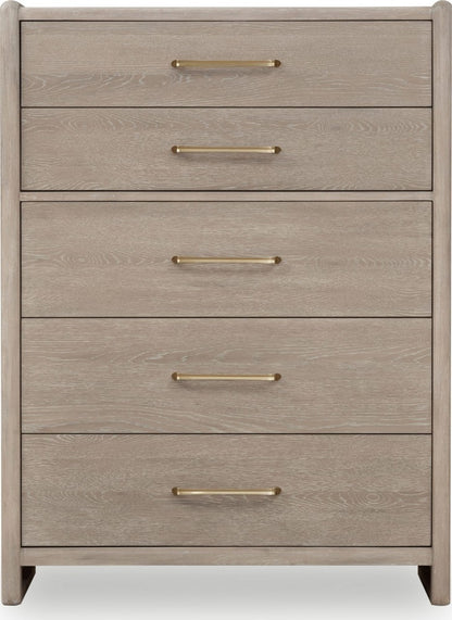 Modus Furniture - Gardenia Five Drawer Oak Wood Chest in Chai - SDTK84 view 2
