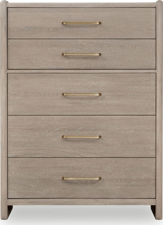 Modus Furniture - Gardenia Five Drawer Oak Wood Chest in Chai - SDTK84 view 2