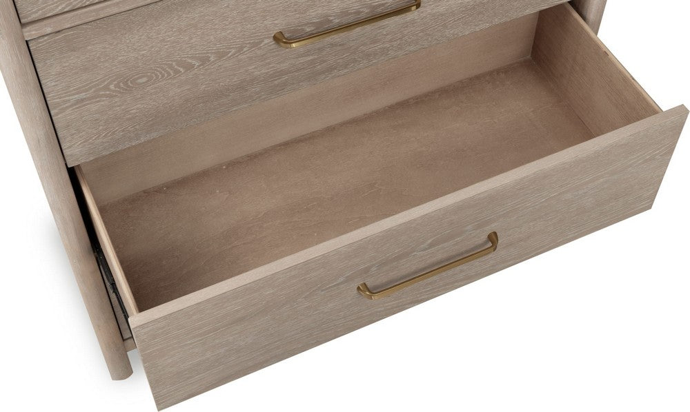 Modus Furniture - Gardenia Five Drawer Oak Wood Chest in Chai - SDTK84 view 6