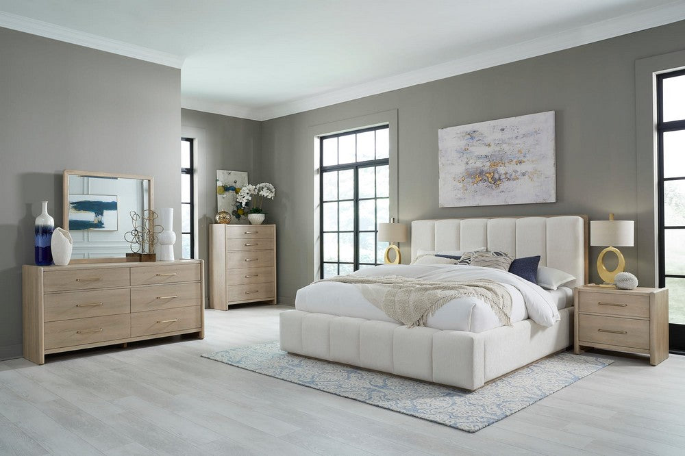 Modus Furniture - Gardenia Five Drawer Oak Wood Chest in Chai - SDTK84 view 11