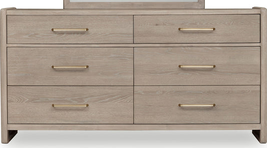 Modus Furniture - Gardenia Six Drawer Oak Wood Dresser in Chai - SDTK82 view 1