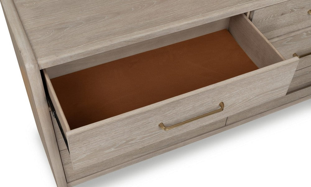 Modus Furniture - Gardenia Six Drawer Oak Wood Dresser in Chai - SDTK82 view 4