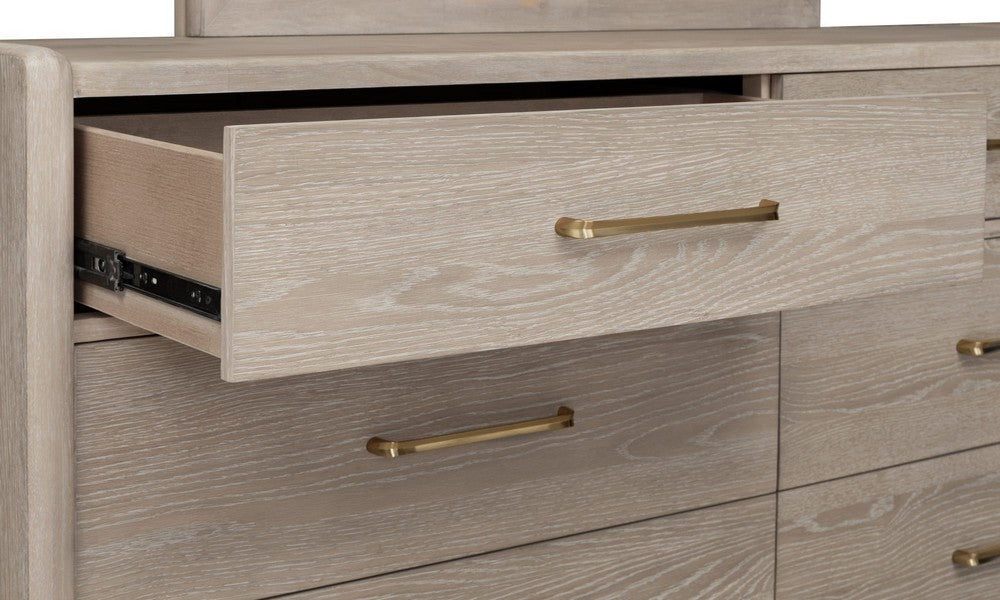 Modus Furniture - Gardenia Six Drawer Oak Wood Dresser in Chai - SDTK82 view 5