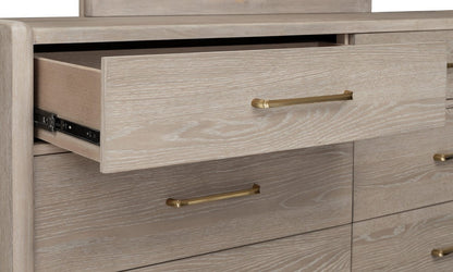 Modus Furniture - Gardenia Six Drawer Oak Wood Dresser in Chai - SDTK82 view 5