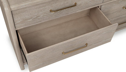 Modus Furniture - Gardenia Six Drawer Oak Wood Dresser in Chai - SDTK82 view 6