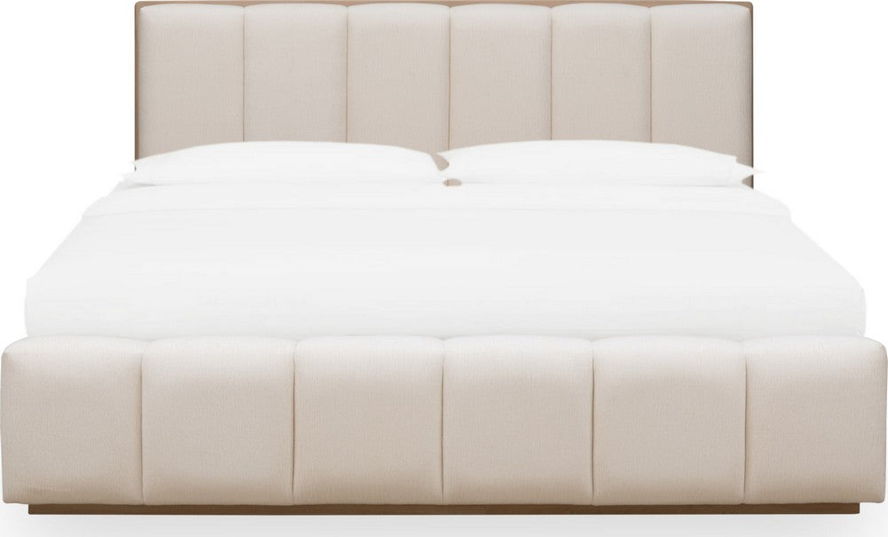 Modus Furniture - Gardenia Wood Frame Upholstered California King-Size Platform Bed in Cotton and Chai - SDTKH6 view 2