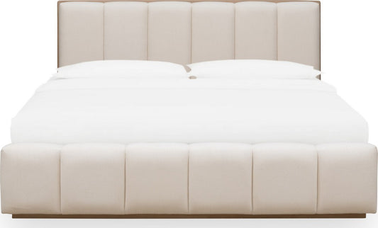 Modus Furniture - Gardenia Wood Frame Upholstered California King-Size Platform Bed in Cotton and Chai - SDTKH6 view 2