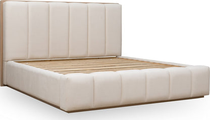 Modus Furniture - Gardenia Wood Frame Upholstered California King-Size Platform Bed in Cotton and Chai - SDTKH6 view 4