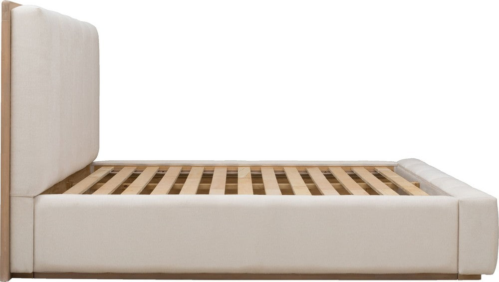Modus Furniture - Gardenia Wood Frame Upholstered King-Size Platform Bed in Cotton and Chai - SDTKH7 view 6