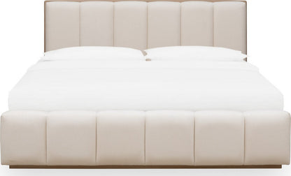 Modus Furniture - Gardenia Wood Frame Upholstered Queen-Size Platform Bed in Cotton and Chai - SDTKH5 view 2