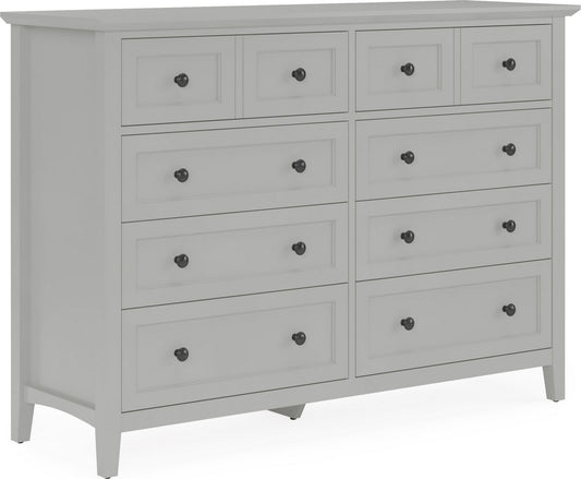 Modus Furniture - Grace Eight Drawer Dresser in Elephant Gray (2024) - PNKG82A view 1