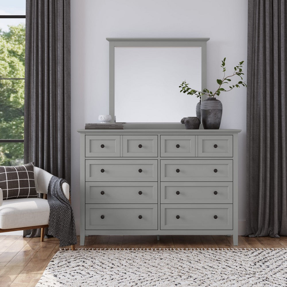 Modus Furniture - Grace Eight Drawer Dresser in Elephant Gray (2024) - PNKG82A view 6