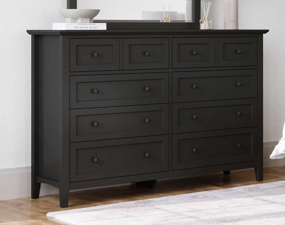 Modus Furniture - Grace Eight Drawer Dresser in Raven Black (2024) - PNRB82A view 6