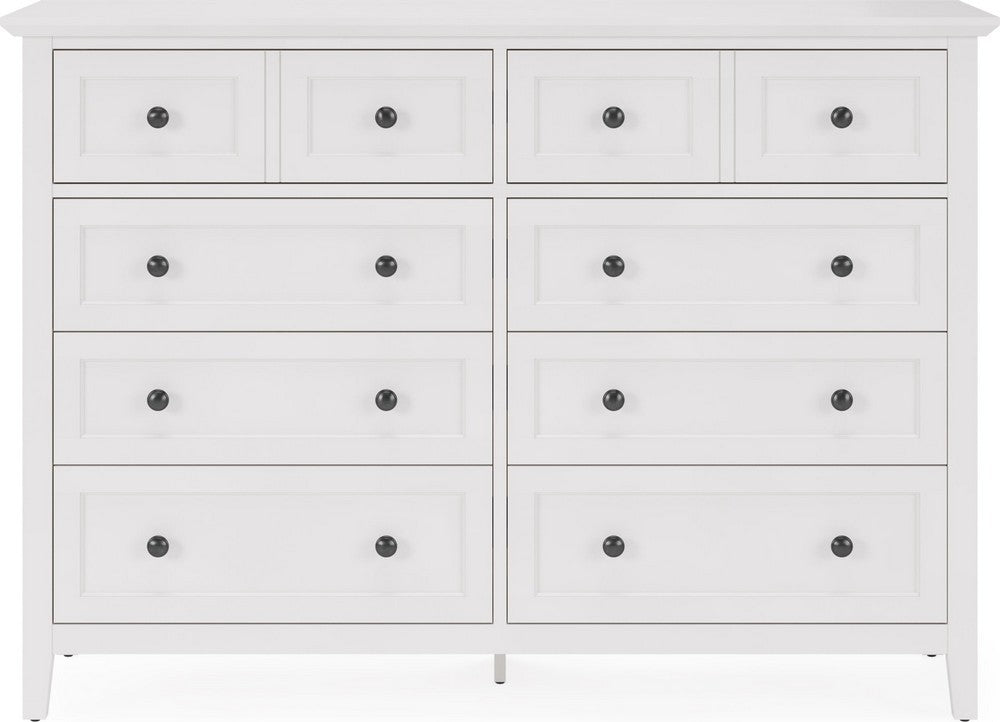 Modus Furniture - Grace Eight Drawer Dresser in Snowfall White (2024) - PNRA82A view 2
