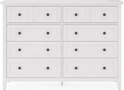 Modus Furniture - Grace Eight Drawer Dresser in Snowfall White (2024) - PNRA82A view 2
