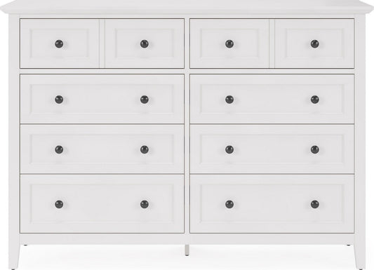 Modus Furniture - Grace Eight Drawer Dresser in Snowfall White (2024) - PNRA82A view 2