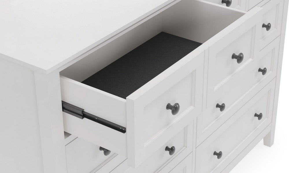 Modus Furniture - Grace Eight Drawer Dresser in Snowfall White (2024) - PNRA82A view 4