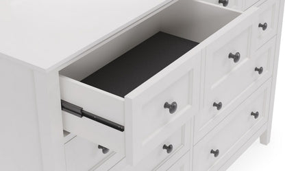 Modus Furniture - Grace Eight Drawer Dresser in Snowfall White (2024) - PNRA82A view 4
