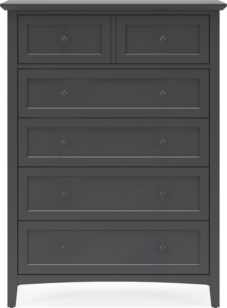 Modus Furniture - Grace Five Drawer Chest in Raven Black (2024) - PNRB84A view 2