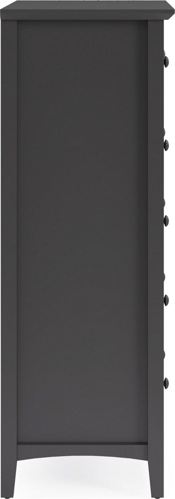 Modus Furniture - Grace Five Drawer Chest in Raven Black (2024) - PNRB84A view 3