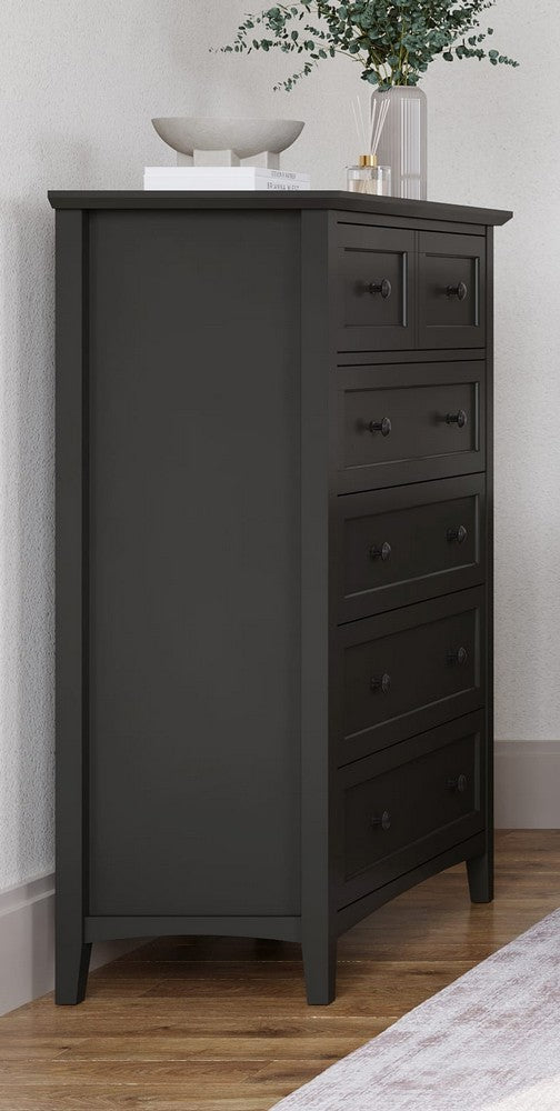 Modus Furniture - Grace Five Drawer Chest in Raven Black (2024) - PNRB84A view 6