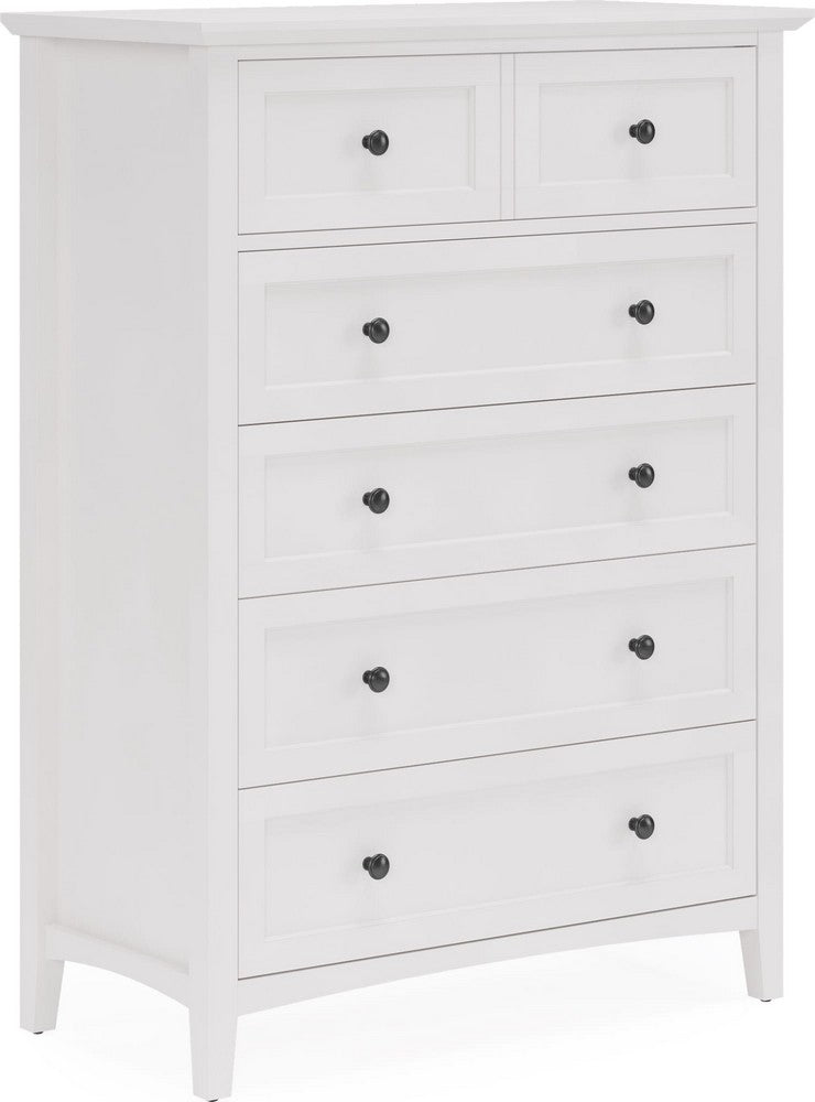 Modus Furniture - Grace Five Drawer Chest in Snowfall White (2024) - PNRA84A view 1