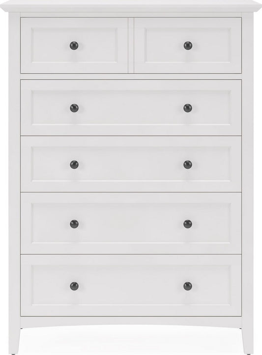 Modus Furniture - Grace Five Drawer Chest in Snowfall White (2024) - PNRA84A view 2