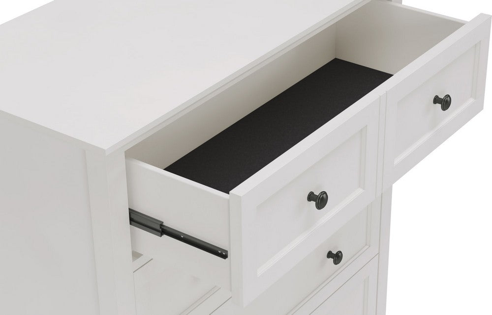 Modus Furniture - Grace Five Drawer Chest in Snowfall White (2024) - PNRA84A view 5