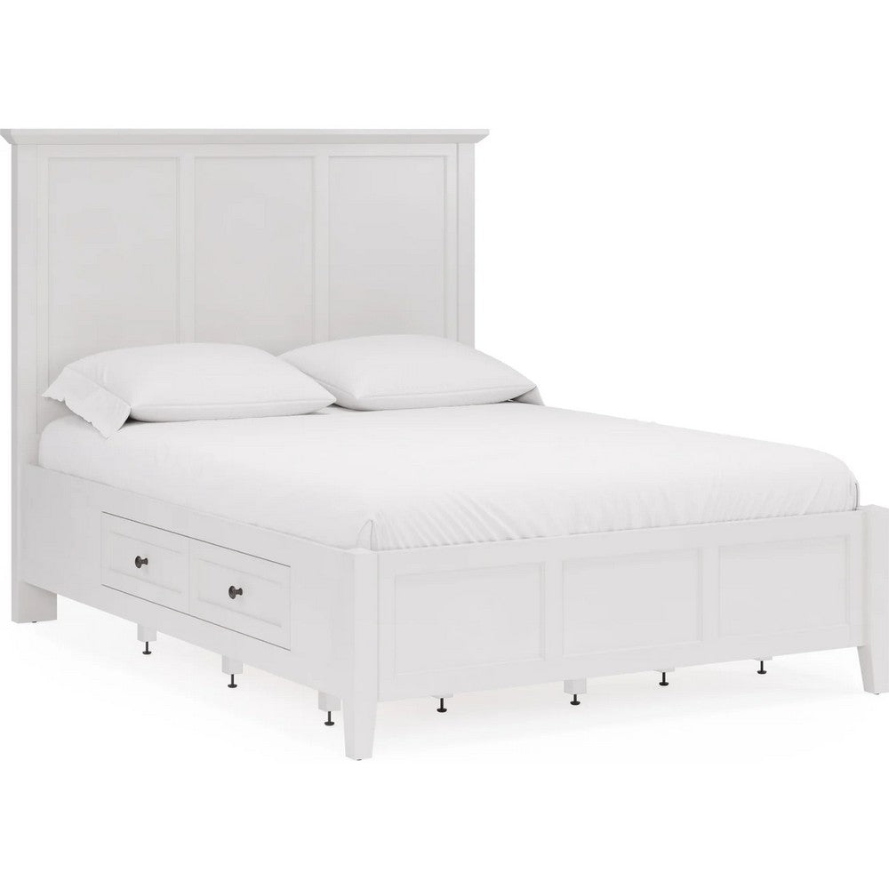 Modus Furniture - Grace Four Drawer California King-size Platform Storage Bed in Snowfall White - PNRAD6 view 1