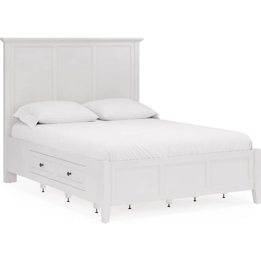 Modus Furniture - Grace Four Drawer California King-size Platform Storage Bed in Snowfall White - PNRAD6 view 1