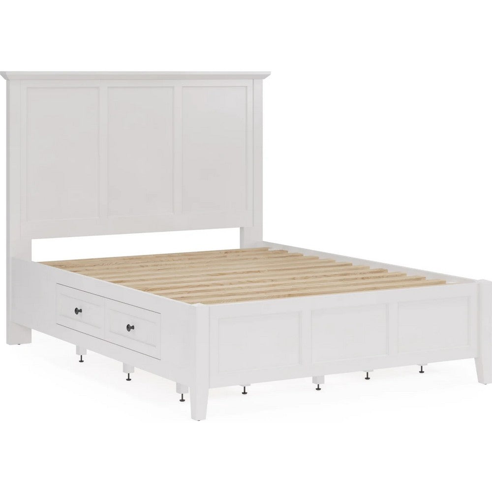Modus Furniture - Grace Four Drawer California King-size Platform Storage Bed in Snowfall White - PNRAD6 view 4