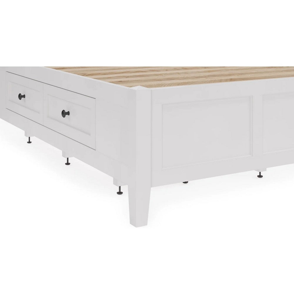 Modus Furniture - Grace Four Drawer California King-size Platform Storage Bed in Snowfall White - PNRAD6 view 7
