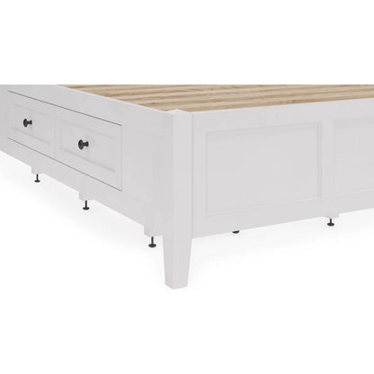 Modus Furniture - Grace Four Drawer California King-size Platform Storage Bed in Snowfall White - PNRAD6 view 7