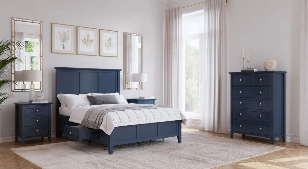 Modus Furniture - Grace Four Drawer Full-size Platform Storage Bed in Blueberry - PNKXD4 view 9