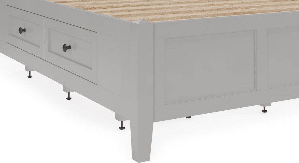 Modus Furniture - Grace Four Drawer Full-size Platform Storage Bed in Elephant Grey - PNKGD4 view 7