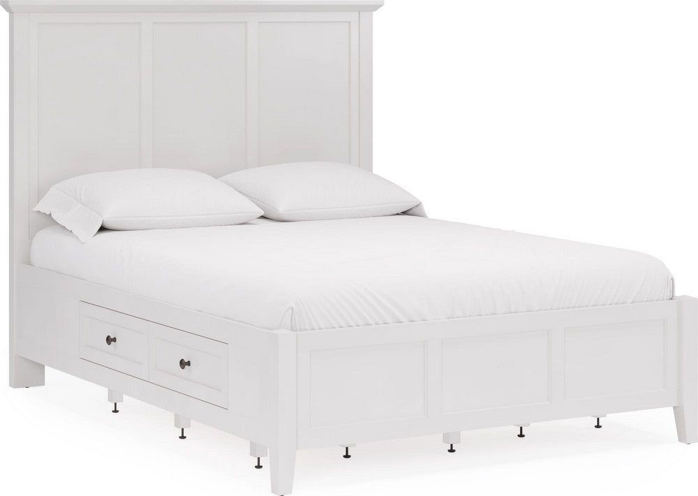 Modus Furniture - Grace Four Drawer Full-size Platform Storage Bed in Snowfall White - PNRAD4 view 1