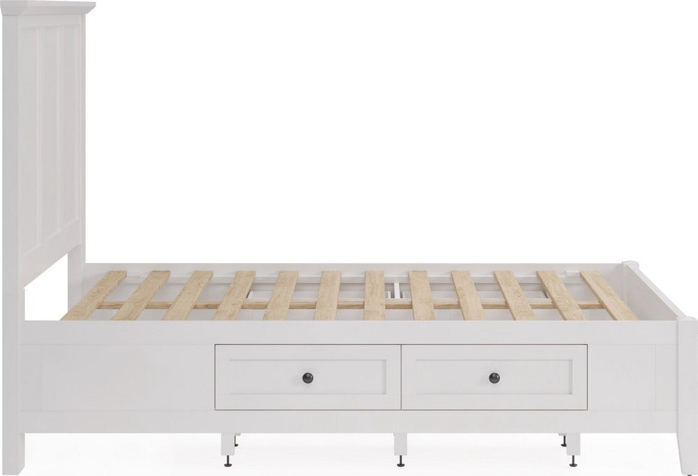 Modus Furniture - Grace Four Drawer Full-size Platform Storage Bed in Snowfall White - PNRAD4 view 6