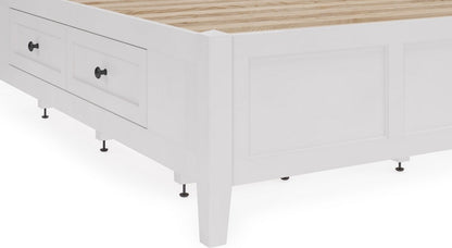 Modus Furniture - Grace Four Drawer Full-size Platform Storage Bed in Snowfall White - PNRAD4 view 8