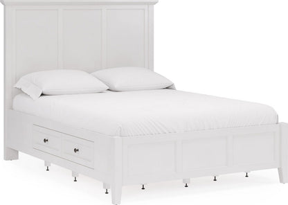 Modus Furniture - Grace Four Drawer King-size Platform Storage Bed in Snowfall White - PNRAD7 view 1