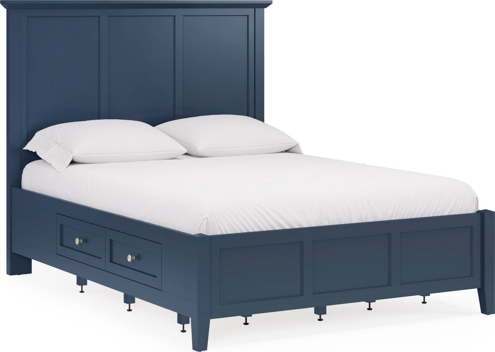 Modus Furniture - Grace Four Drawer Platform Storage Bed in Blueberry - PNKXD3 view 1