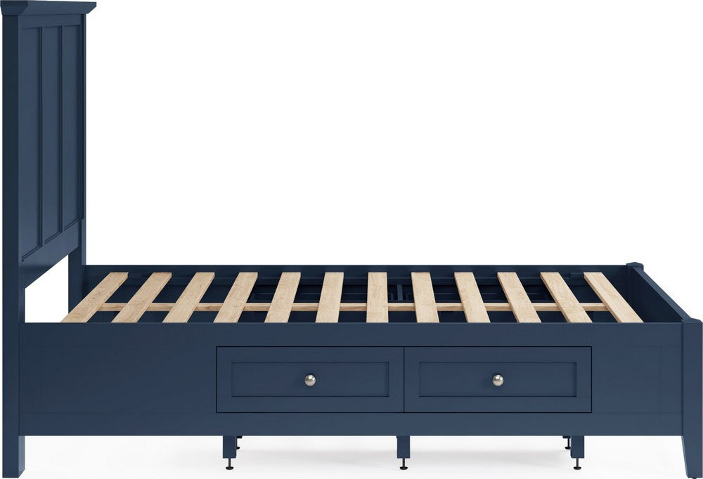 Modus Furniture - Grace Four Drawer Platform Storage Bed in Blueberry - PNKXD3 view 6