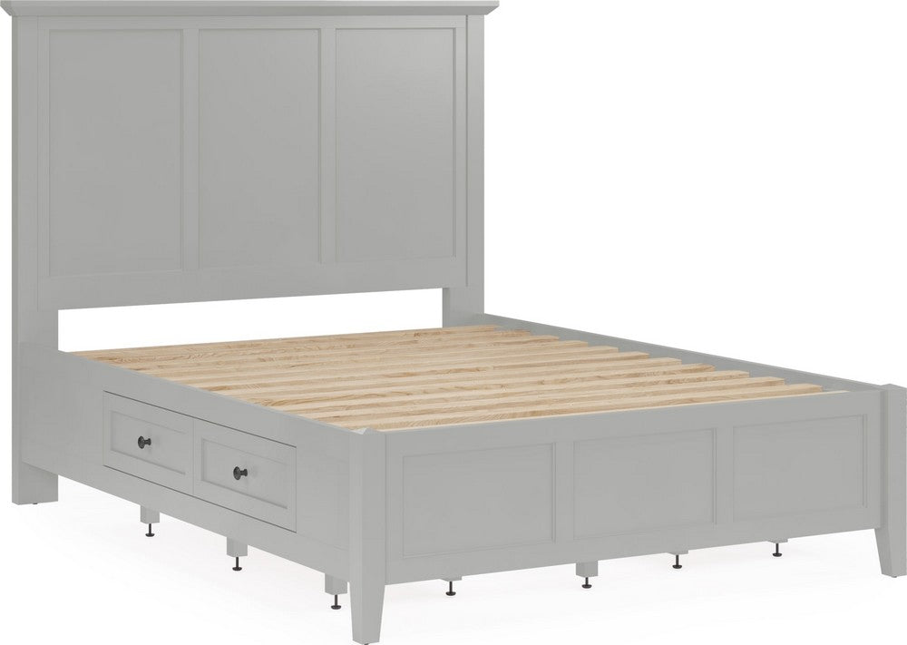 Modus Furniture - Grace Four Drawer Platform Storage Bed in Elephant Gray - PNKGD3 view 4