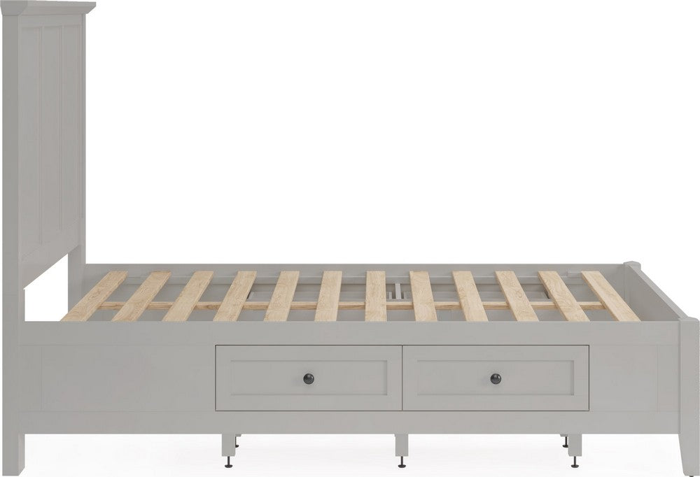 Modus Furniture - Grace Four Drawer Platform Storage Bed in Elephant Gray - PNKGD3 view 6